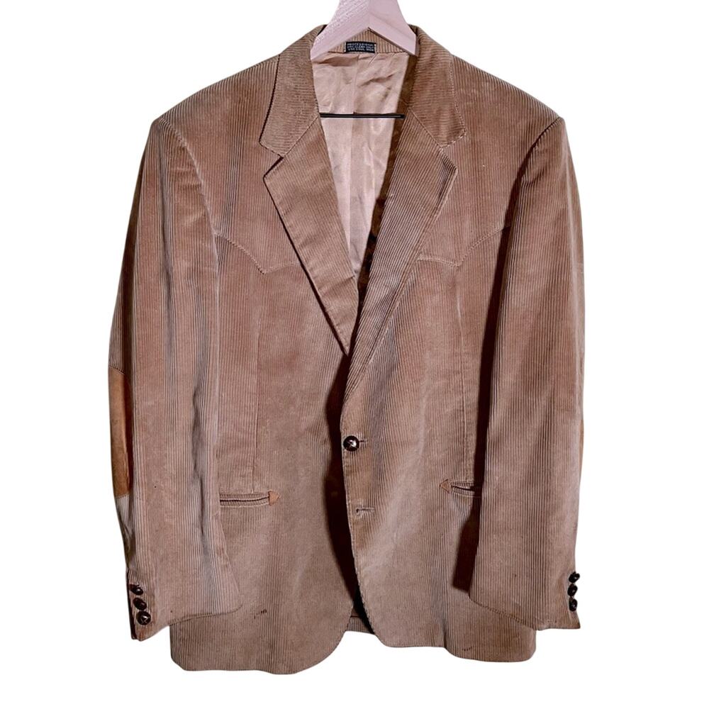 VINTAGE DALLAS WESTERN APPAREL corduroy jacket with elbow patches 46